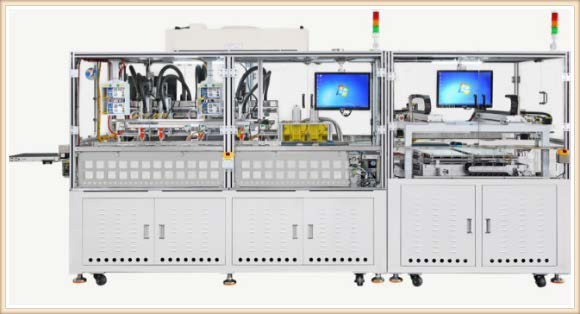 全自动背胶固化机（左）全自动固化机（右）